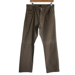 Hugo Boss Cotton Brown relaxed trousers size 35 X 32 (Description)